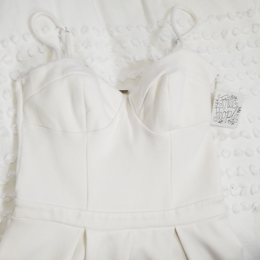 Free People Ava White Textured Jumpsuit - Picture 7 of 8